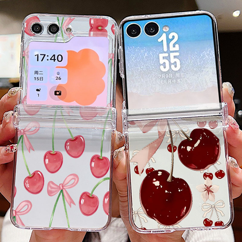 Phone Cases Z Fold 5 - Cartoon Cherry Pattern Folding Phone Case
