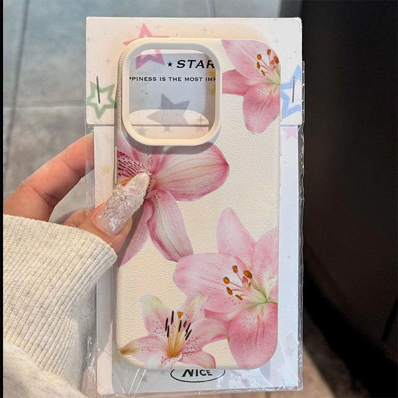 Phone Cases For Samsung S22 - Pink Lily Lychee Texture Phone Case