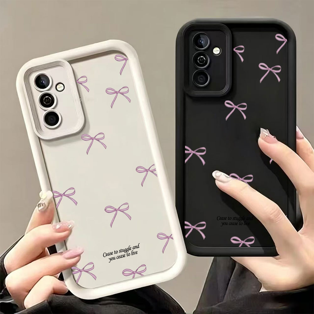Pink Bow Print Soft TPU Phone  - огляд і ціна Phone Cases For Samsung S22