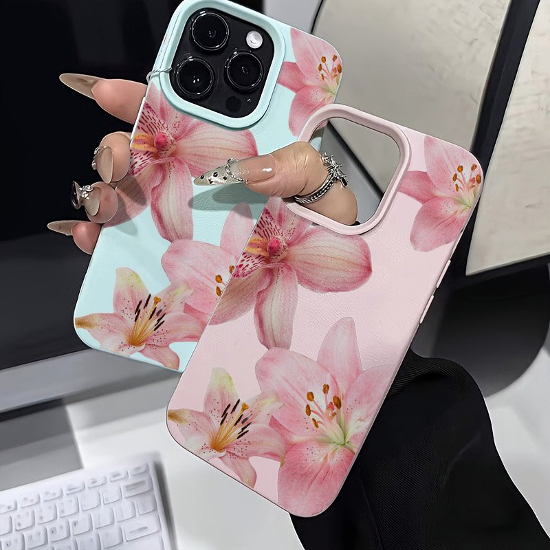 Pink Lily Lychee Texture Phone - огляд і ціна Phone Cases For Samsung S22