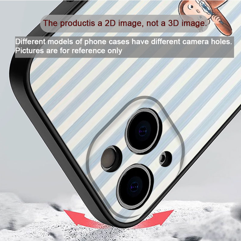 Cartoon Striped Monkey Holding - огляд і ціна Phone Cases Y2K